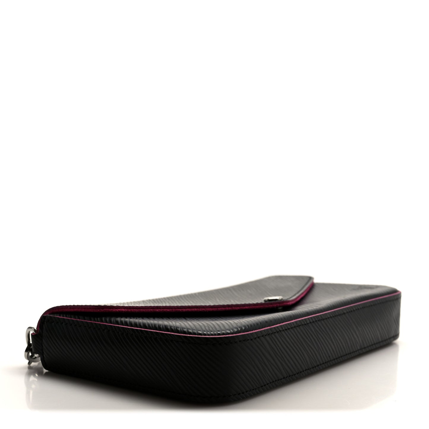 Epi Pochette Felicie Black Hot Pink