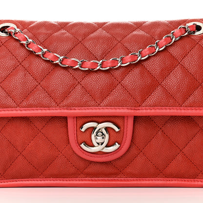 Chanel Caviar Quilted Medium French Riviera Flap Red 8 of 15