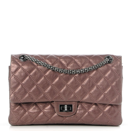 Chanel Metallic Aged Calfskin Quilted 2.55 Reissue 226 Flap Rose Fonce 1 of 10