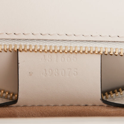 Gucci Calfskin Embroidered Medium Sylvie Top Handle Bag White 8 of 8