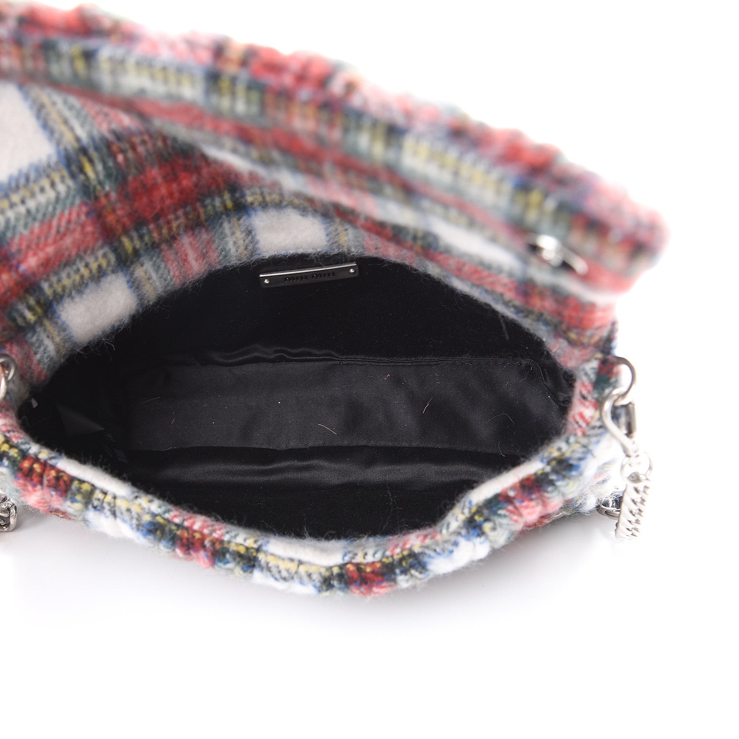 Miu Miu Tartan Matelasse Small Flap Naturale 4 of 9