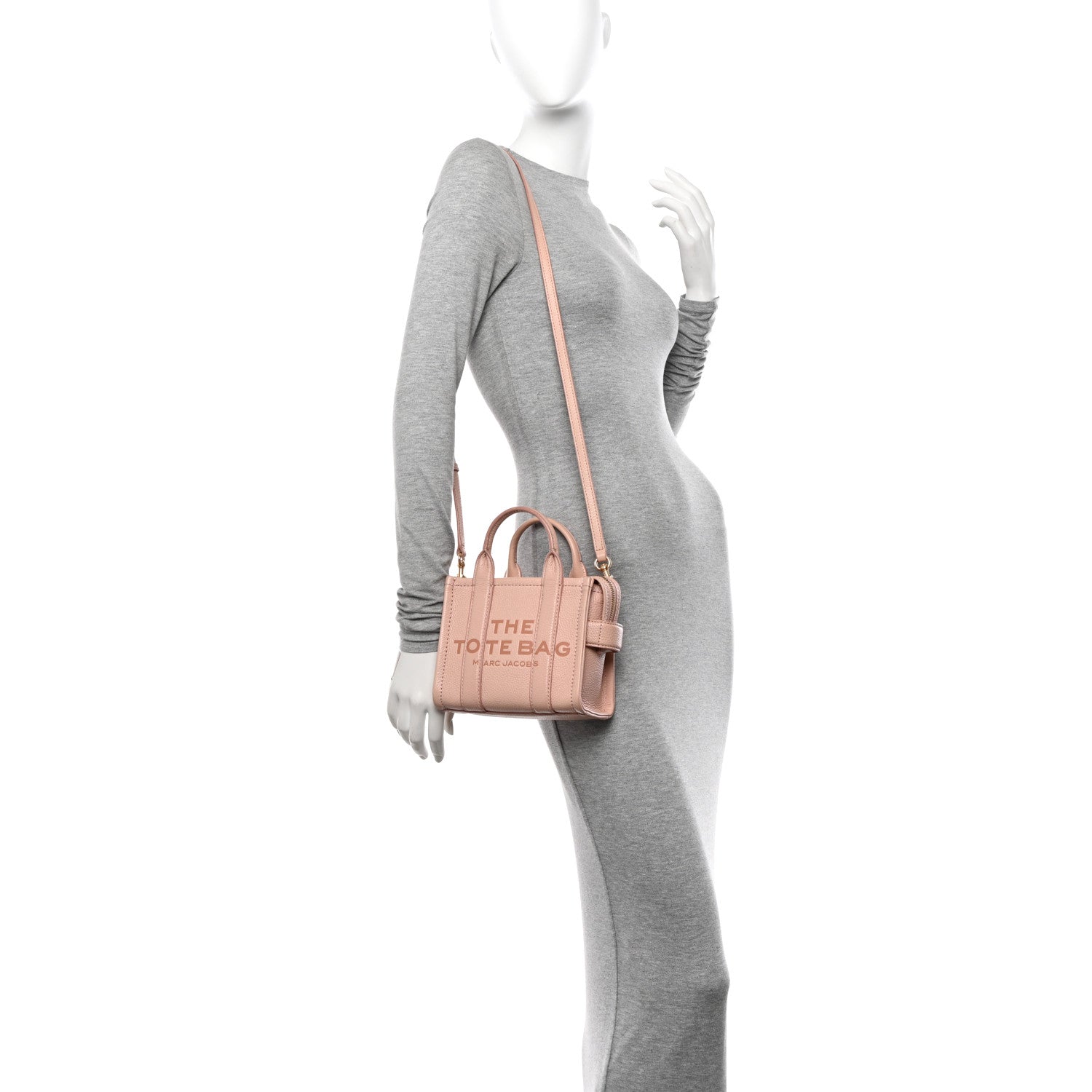 Marc Jacobs Grained Calfskin Micro The Tote Bag Rose 2 of 10