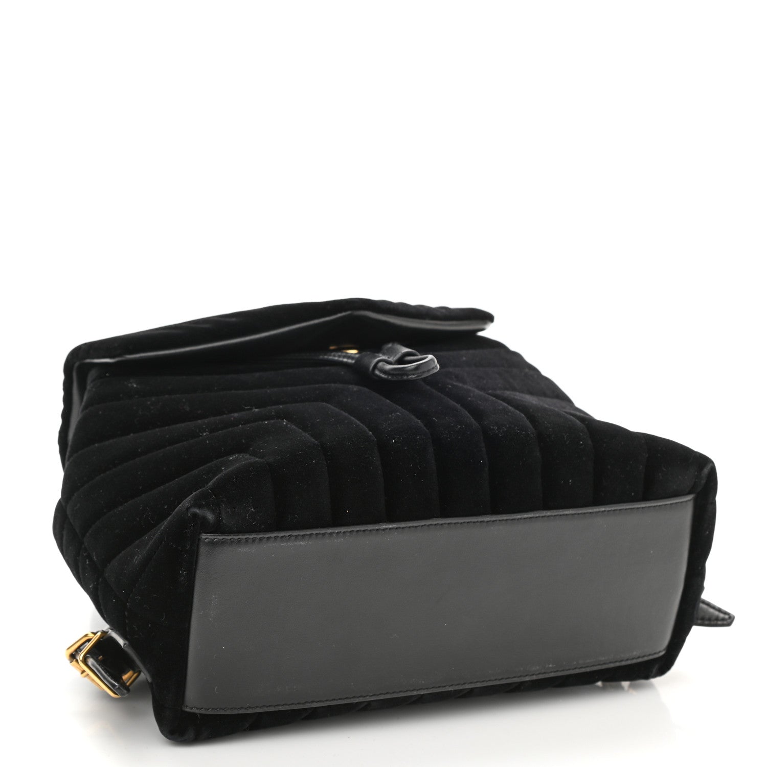 Saint Laurent Velvet Y Quilted Monogram Small Loulou Backpack Black 4 of 10
