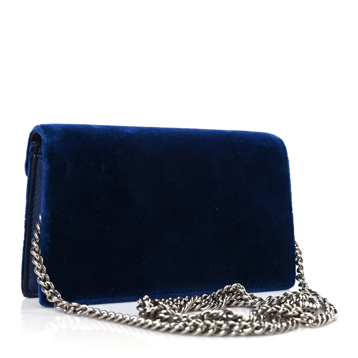 Gucci Velvet Super Mini Dionysus Shoulder Bag Cobalt 3 of 9