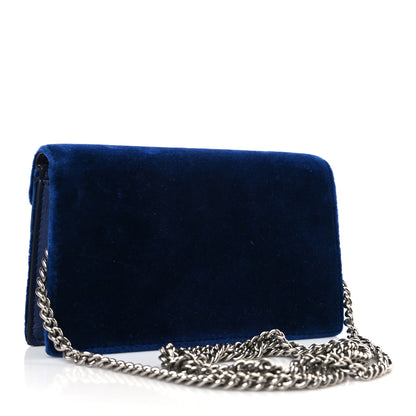Gucci Velvet Super Mini Dionysus Shoulder Bag Cobalt 3 of 9