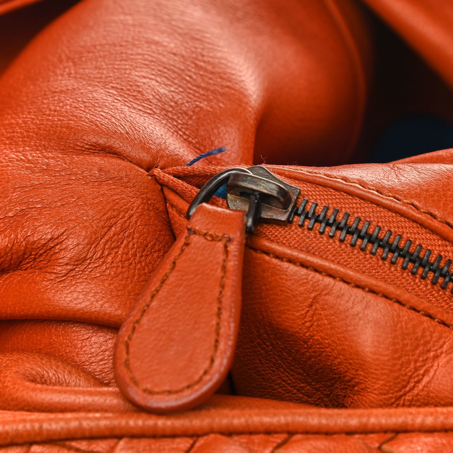 Nappa Intrecciato Ball Hobo Orange