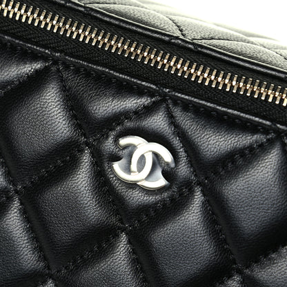 Chanel Lambskin Quilted Small Vanity Case With Chain Black 5 of 5