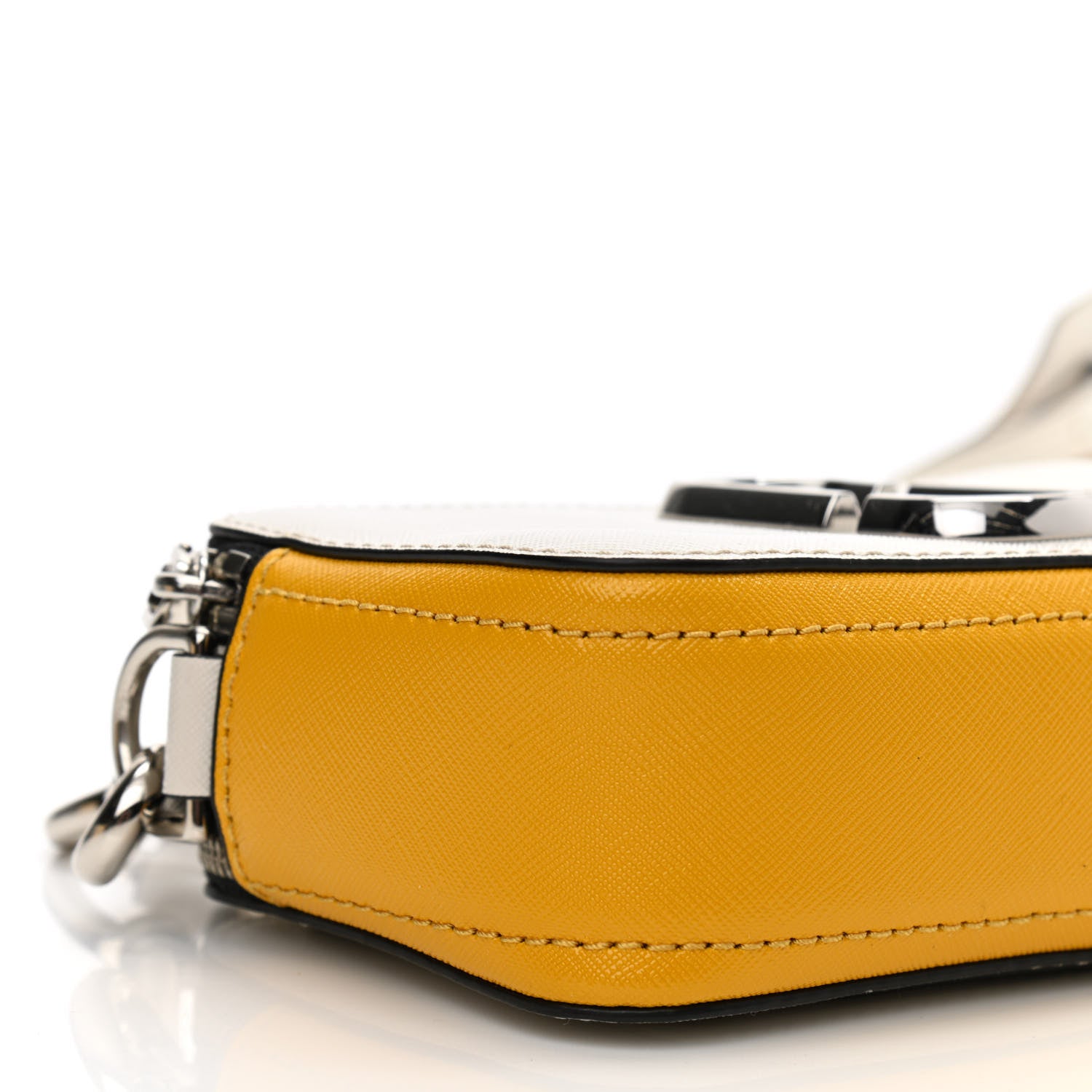 Marc Jacobs Saffiano Small Snapshot Camera Bag White Yellow 9 of 11