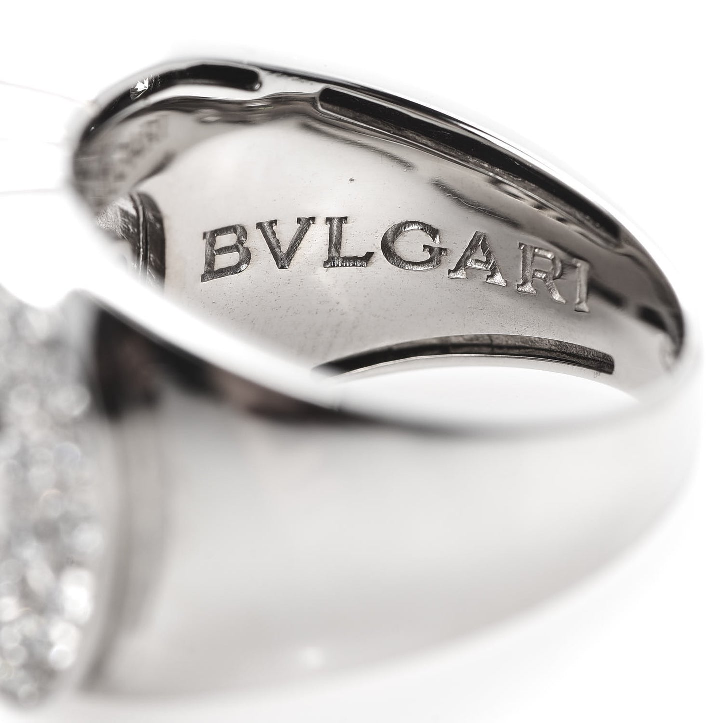 18K White Gold Diamond Parentesi Revolution Ring 51 5.75