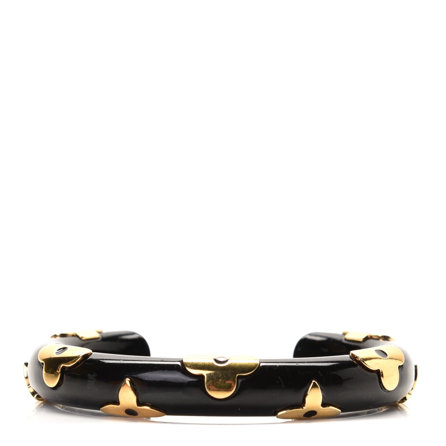 Resin Daily Monogram Bracelet M Black