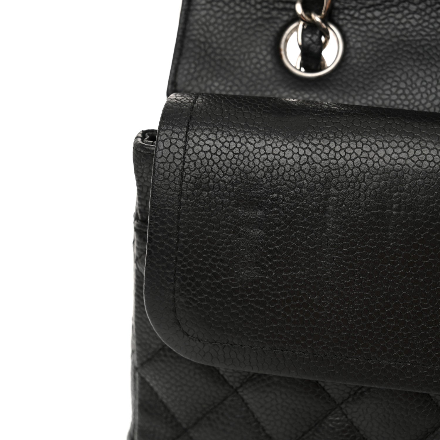 Chanel Caviar Quilted Medium Double Flap Black 10 of 15