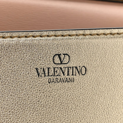 Valentino Garavani Metallic Calfskin Crystal Vlogo Small Loco Shoulder Bag Platino 6 of 11