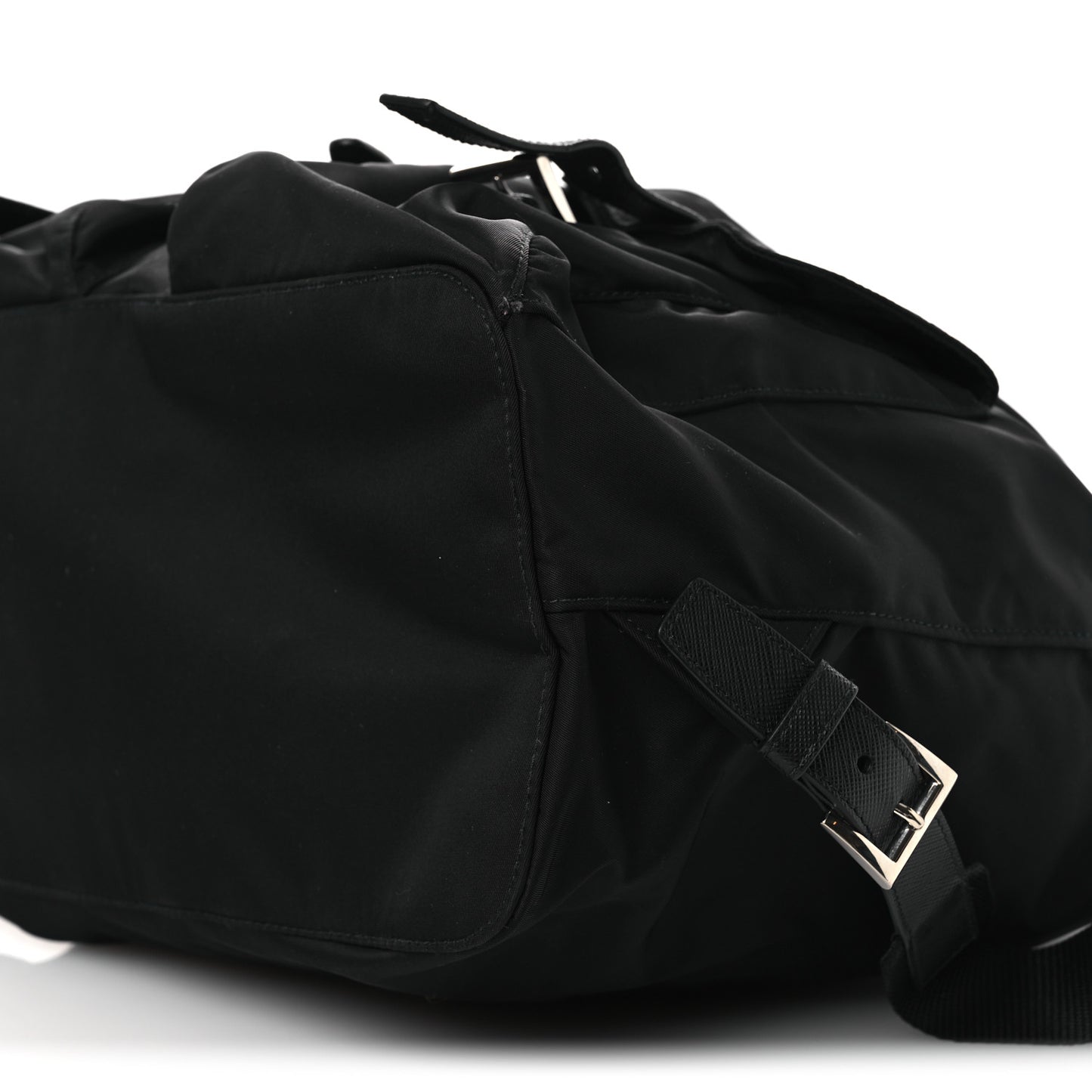 Tessuto Nylon Saffiano Medium Backpack Black