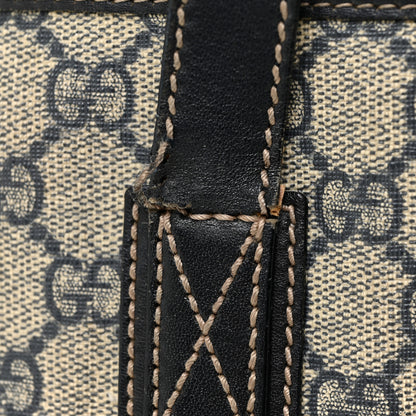 Gucci GG Supreme Monogram Medium Zippered Shopping Tote Navy 15 of 25