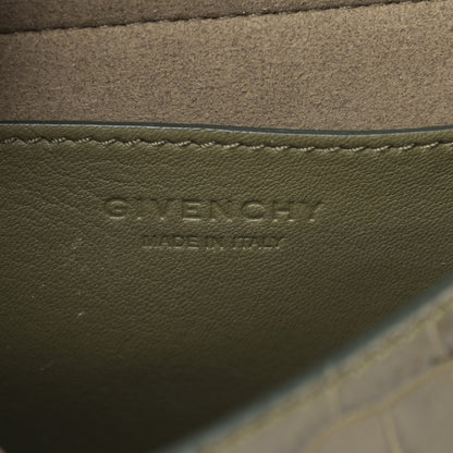Givenchy Calfskin Crocodile Embossed Mini Nobile Shoulder Bag Khaki 6 of 11