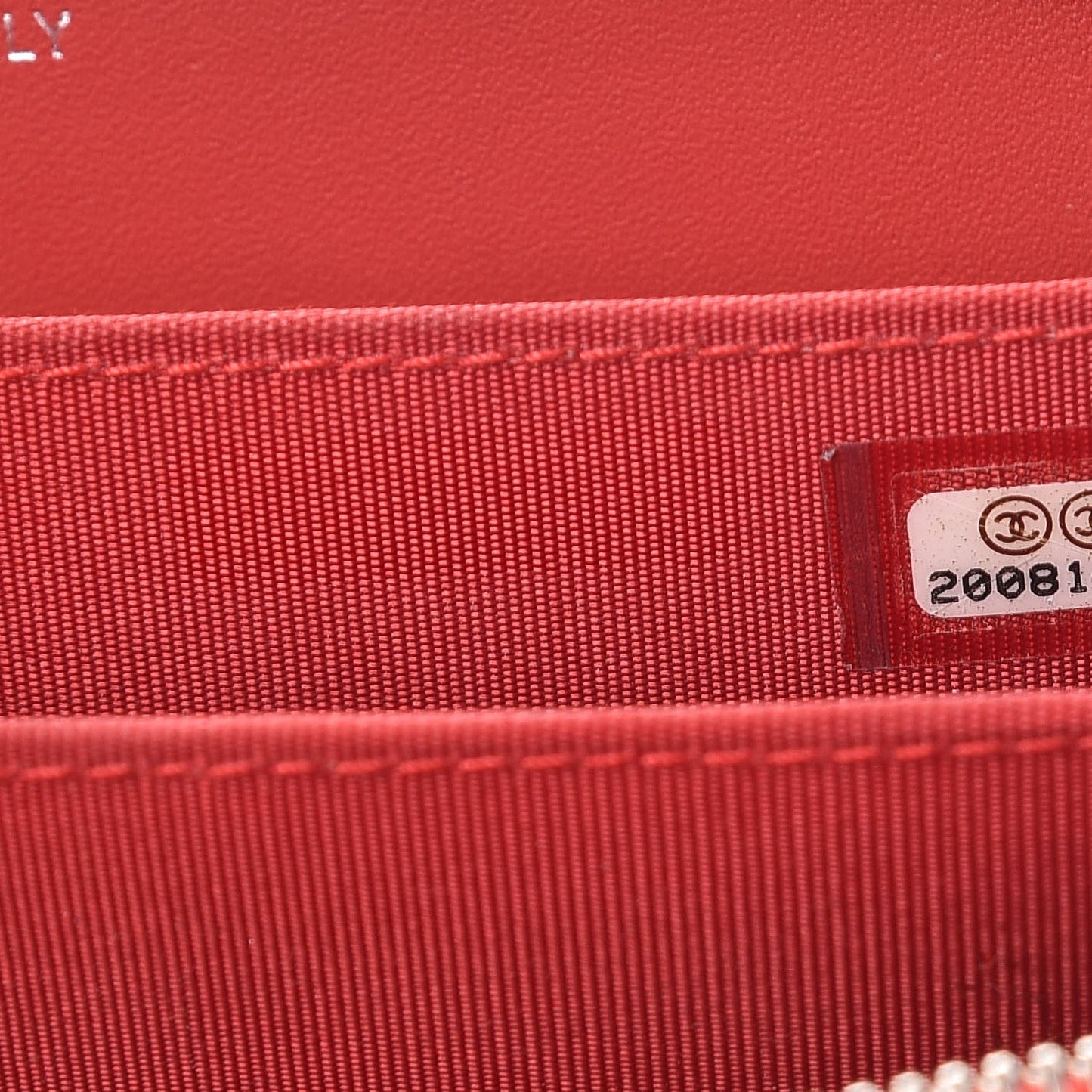 Lambskin Studded Small Timeless CC Zip Around Wallet Red
