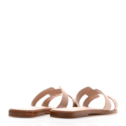 Hermes Box Calfskin Oran Sandals 36.5 Bois De Santal 4 of 9