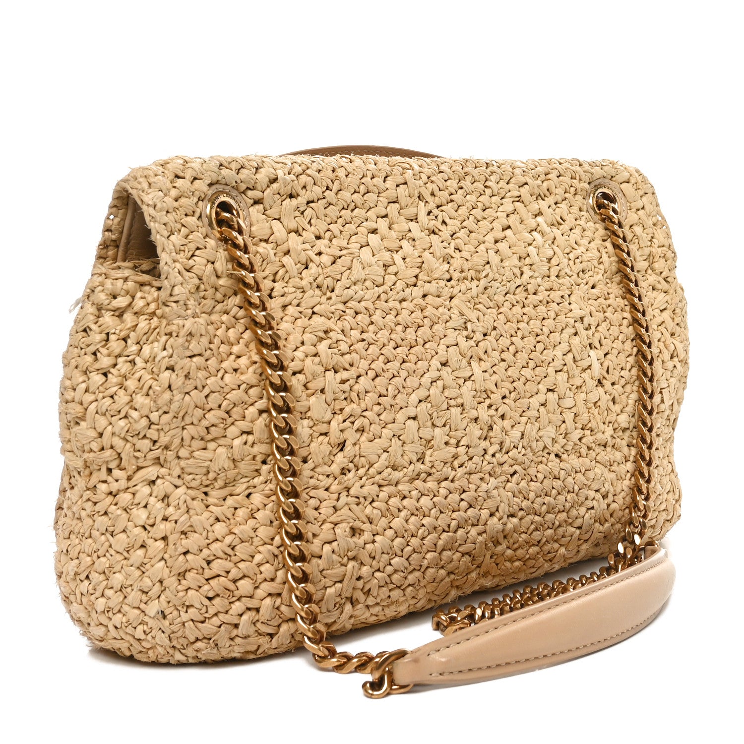 Saint Laurent Raffia Monogram Medium Jamie Natural Avorio 3 of 10