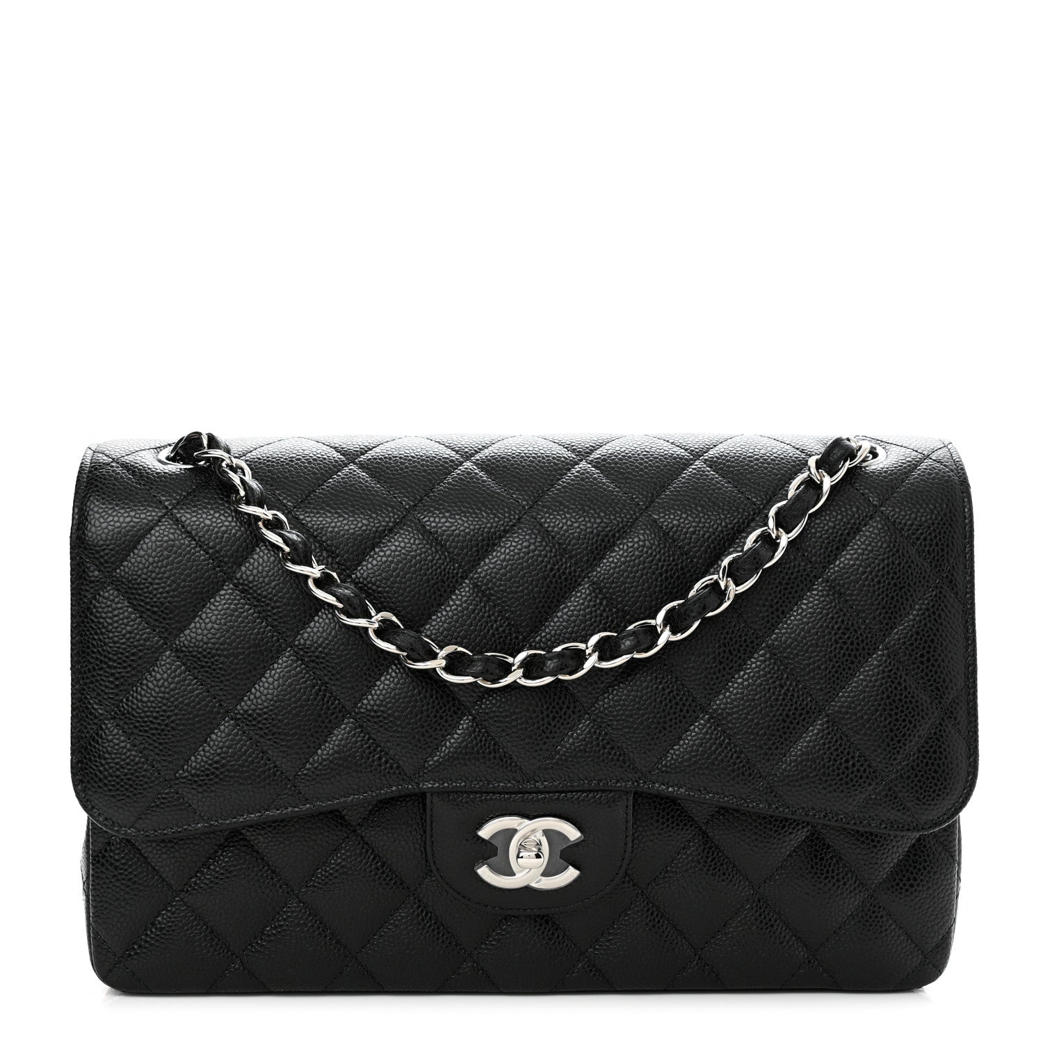 Chanel Caviar Quilted Jumbo Double Flap Black 1 of 9
