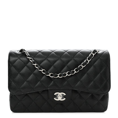 Chanel Caviar Quilted Jumbo Double Flap Black 1 of 9