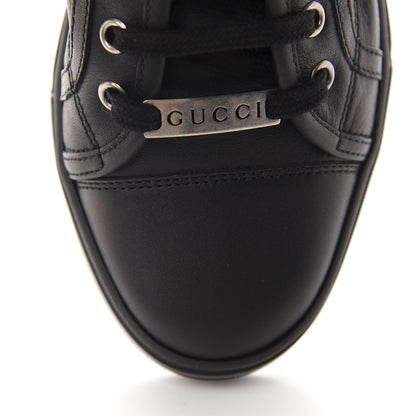Gucci Calfskin Miro Soft Womens Lace Up Sneakers 37 Black 10 of 11