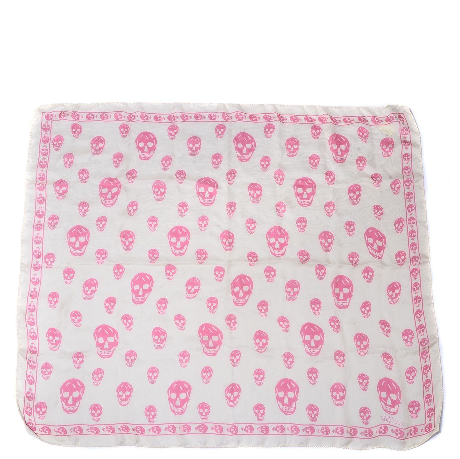 Alexander McQueen Silk Chiffon Skull Scarf Sun Pink 3 of 6