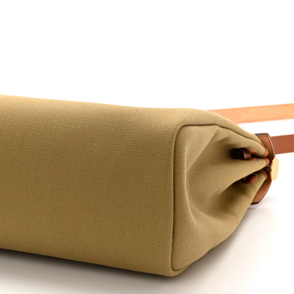 Hermes Military Toile Vache Hunter Herbag Zip Retourne 31 PM Poussiere Fauve 8 of 9