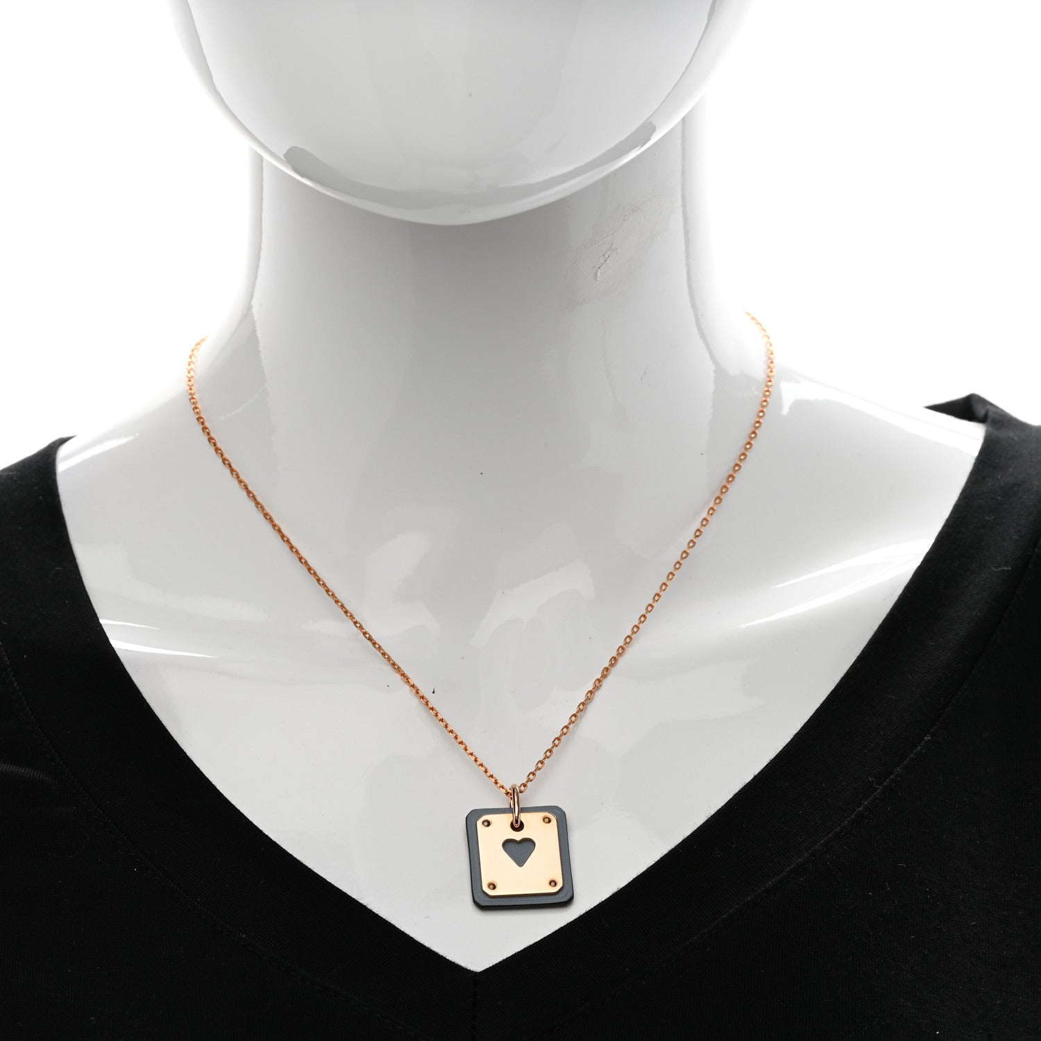 Hermes Swift As De Coeur Necklace Bleu Lin 2 of 9