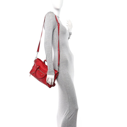 Balenciaga Vibrato Calfskin Classic Silver Hardware S City Rouge Cerise 2 of 16