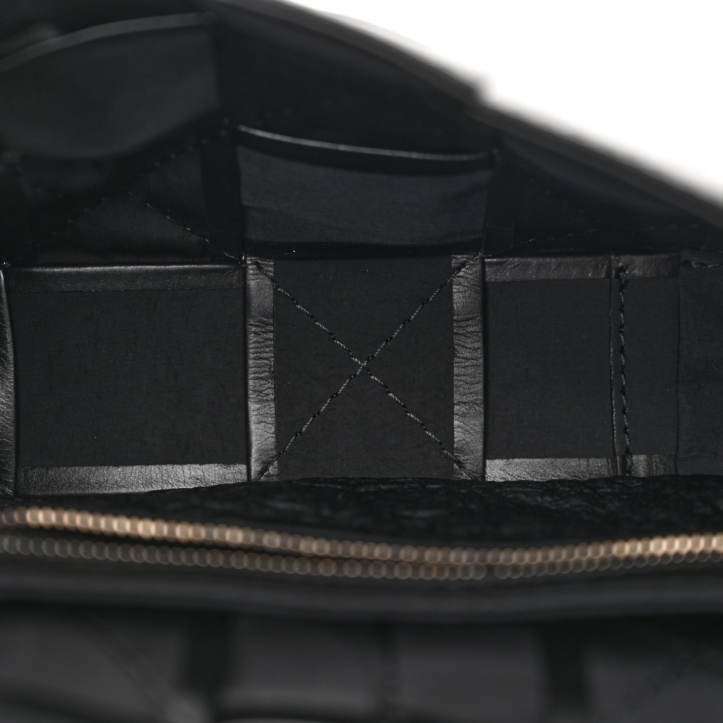 Paper Calfskin Maxi Intreccio Cassette Crossbody Bag Black