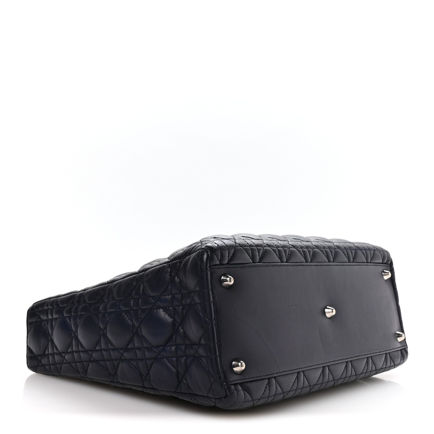 Christian Dior Lambskin Cannage Large Lady Dior Royal Blue 4 of 11