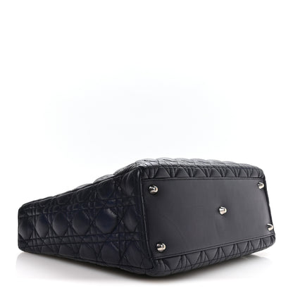 Christian Dior Lambskin Cannage Large Lady Dior Royal Blue 4 of 11