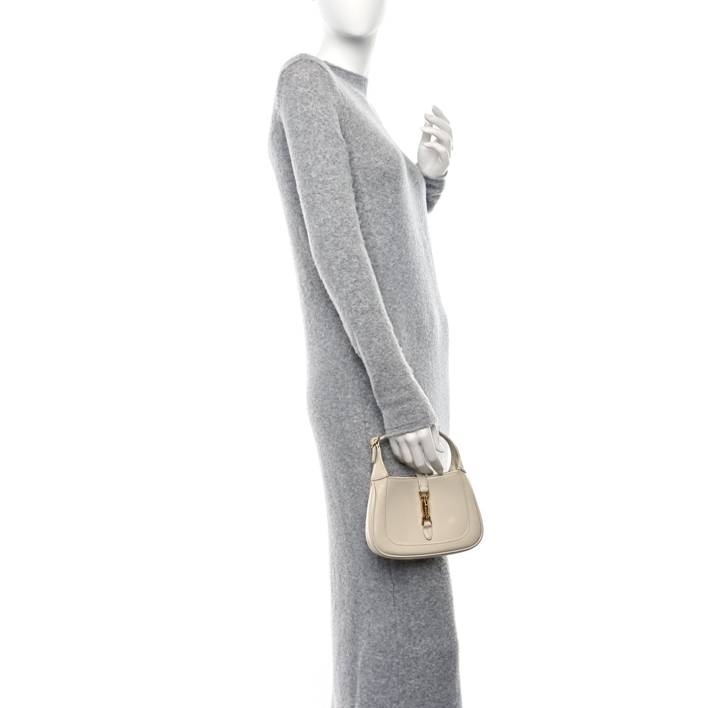 Boarded Dyana Lux Calfskin Mini Jackie 1961 Hobo Mystic White