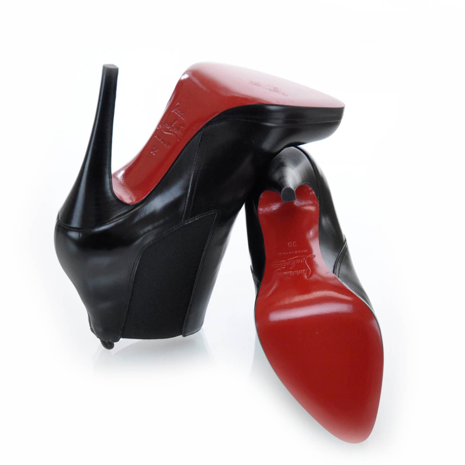 Christian Louboutin Leather Bang Bang 100 Eden Ankle Boots 36 Black 5 of 7