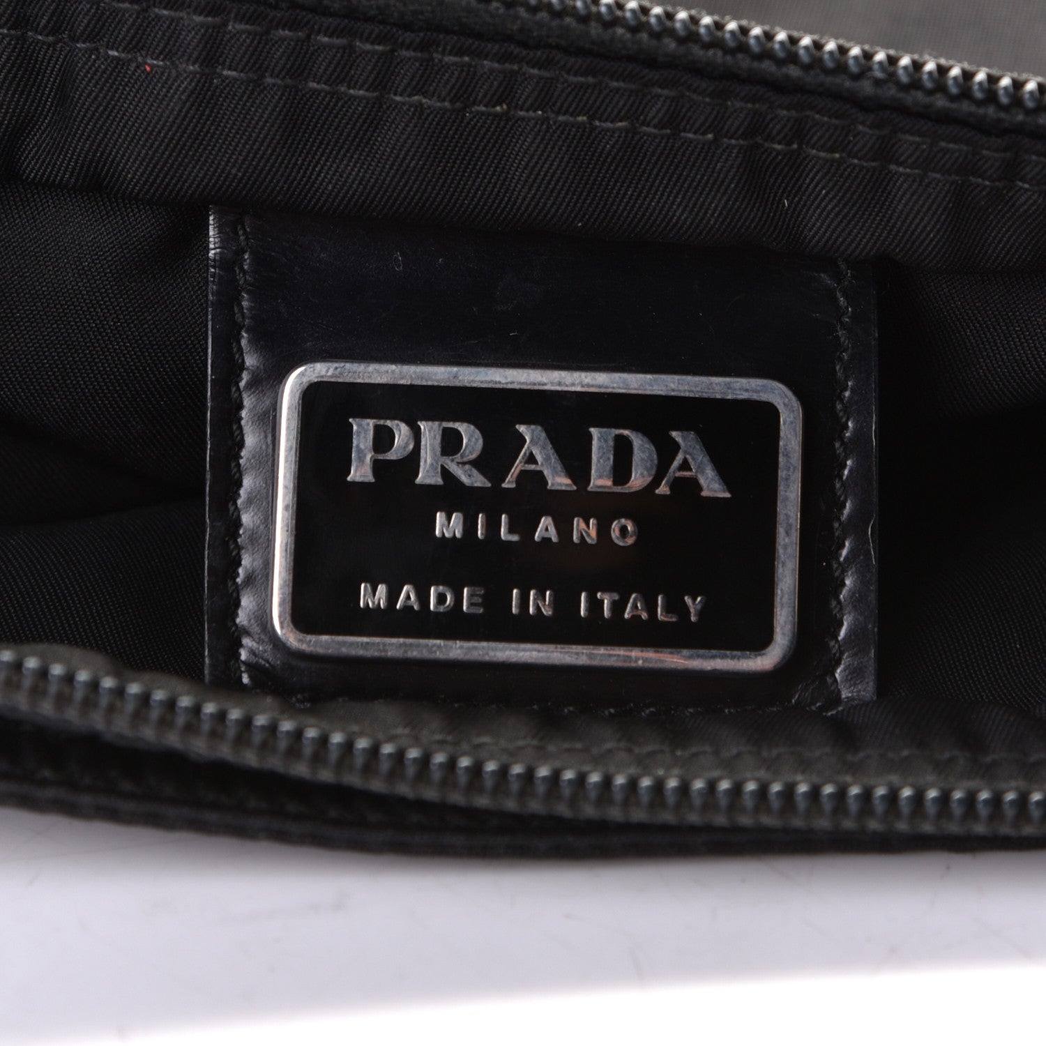 Prada Nylon Flat Messenger Bag Black 6 of 8