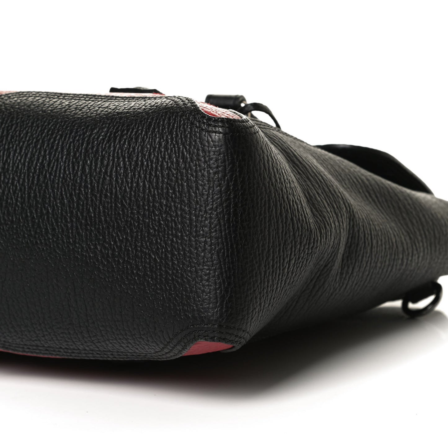 Textured Calfskin Medium Pashli Satchel Crimson Black