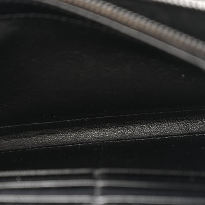 Saint Laurent Grain De Poudre Matelasse Chevron Monogram Flap Wallet Black 6 of 11