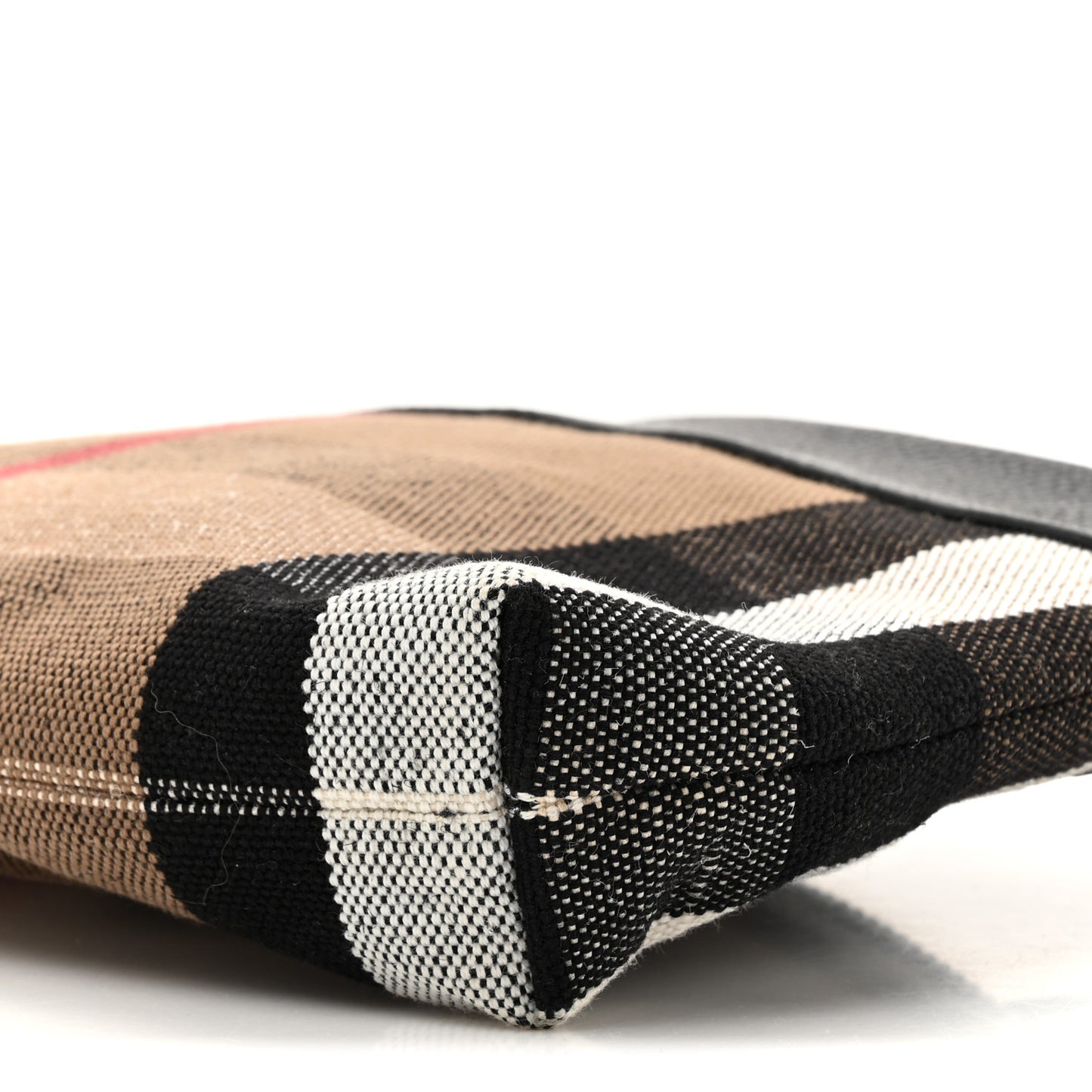 Canvas Check Small Farley Crossbody  Bag Black