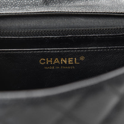 Chanel Caviar Quilted Jumbo Single Flap Black 12 of 14