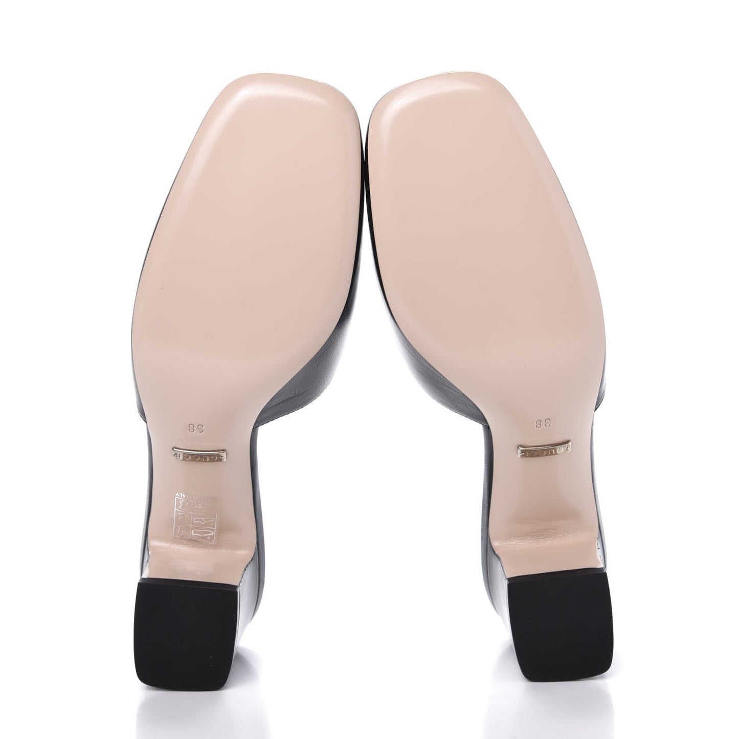 Malaga Kid Crystal Square G Madelyn Mules 38 Black