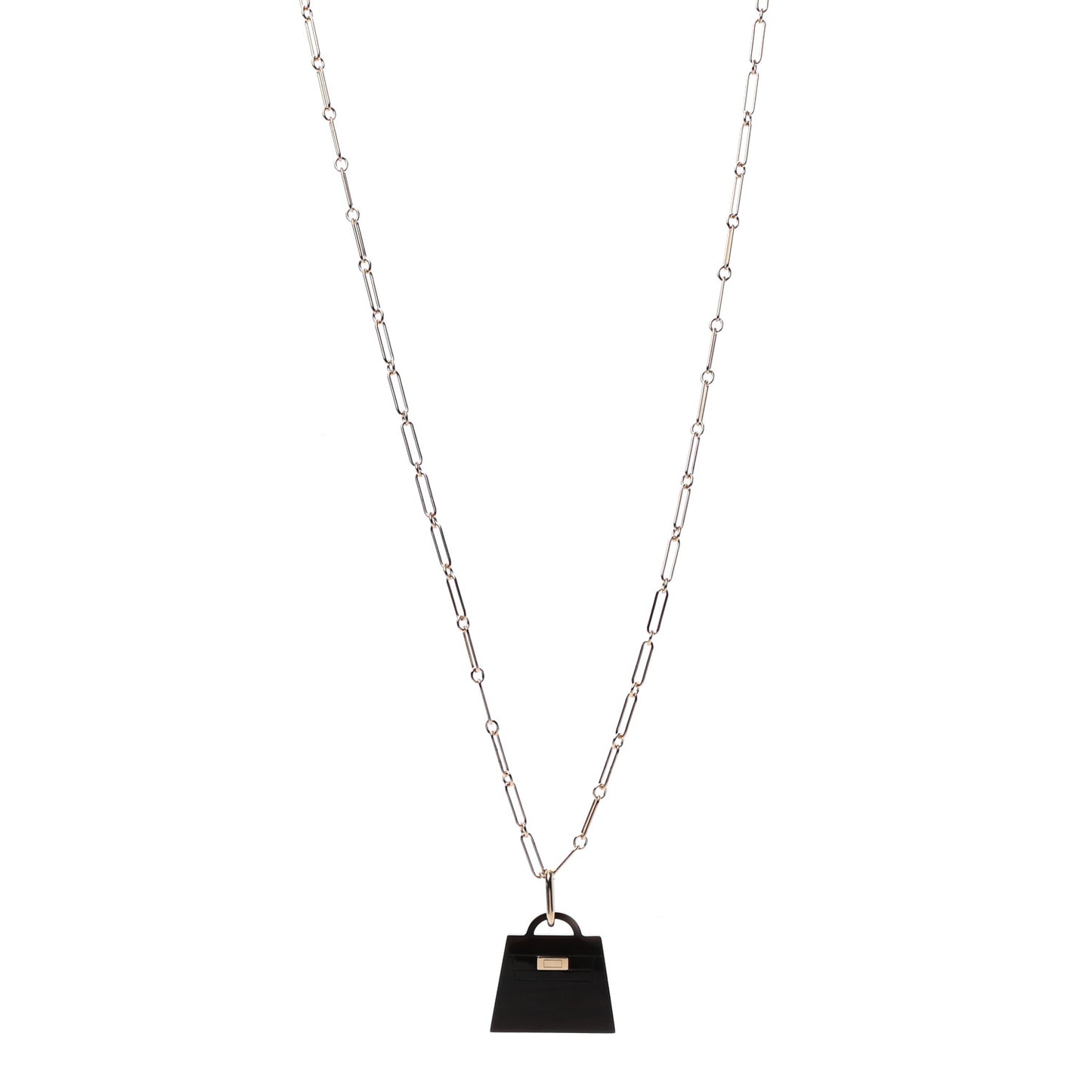 Permabrass Buffalo Horn Large Amulette Kelly Pendant Necklace