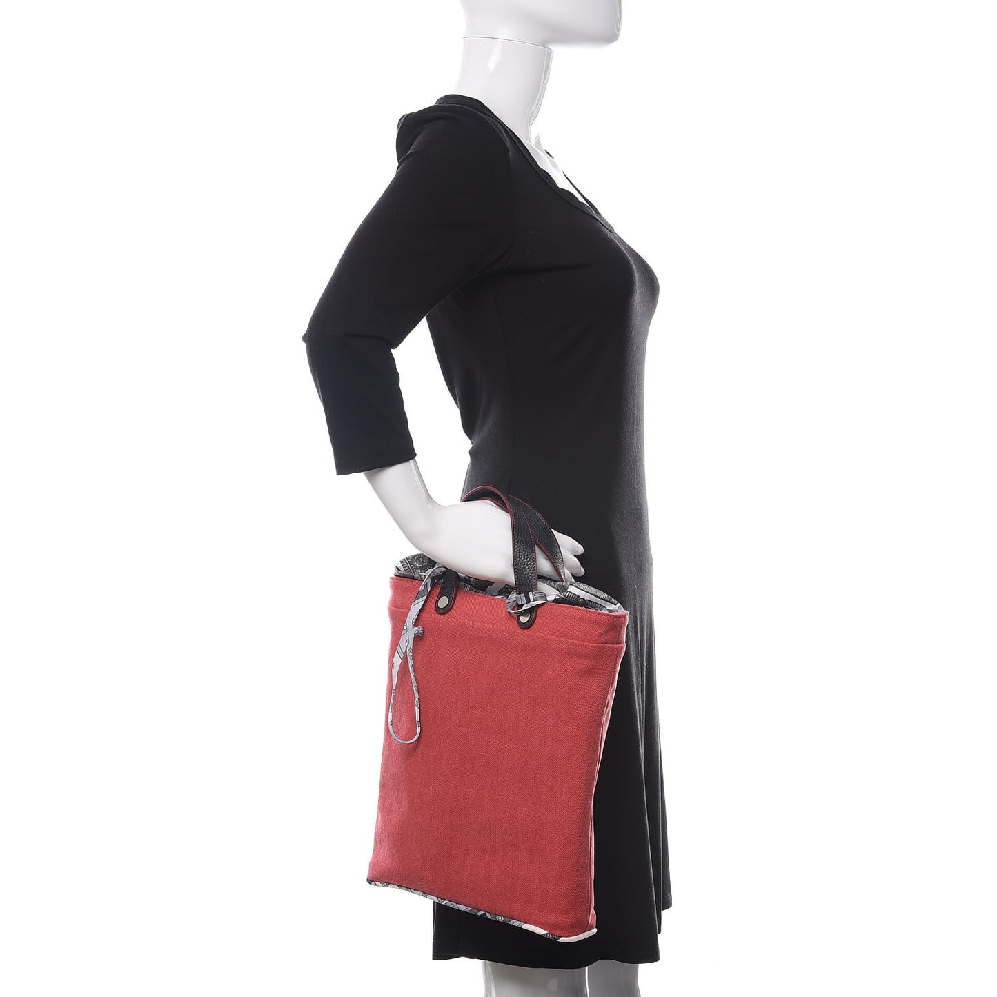 Canvas Taurillon Silk Petit H Tote Multicolor