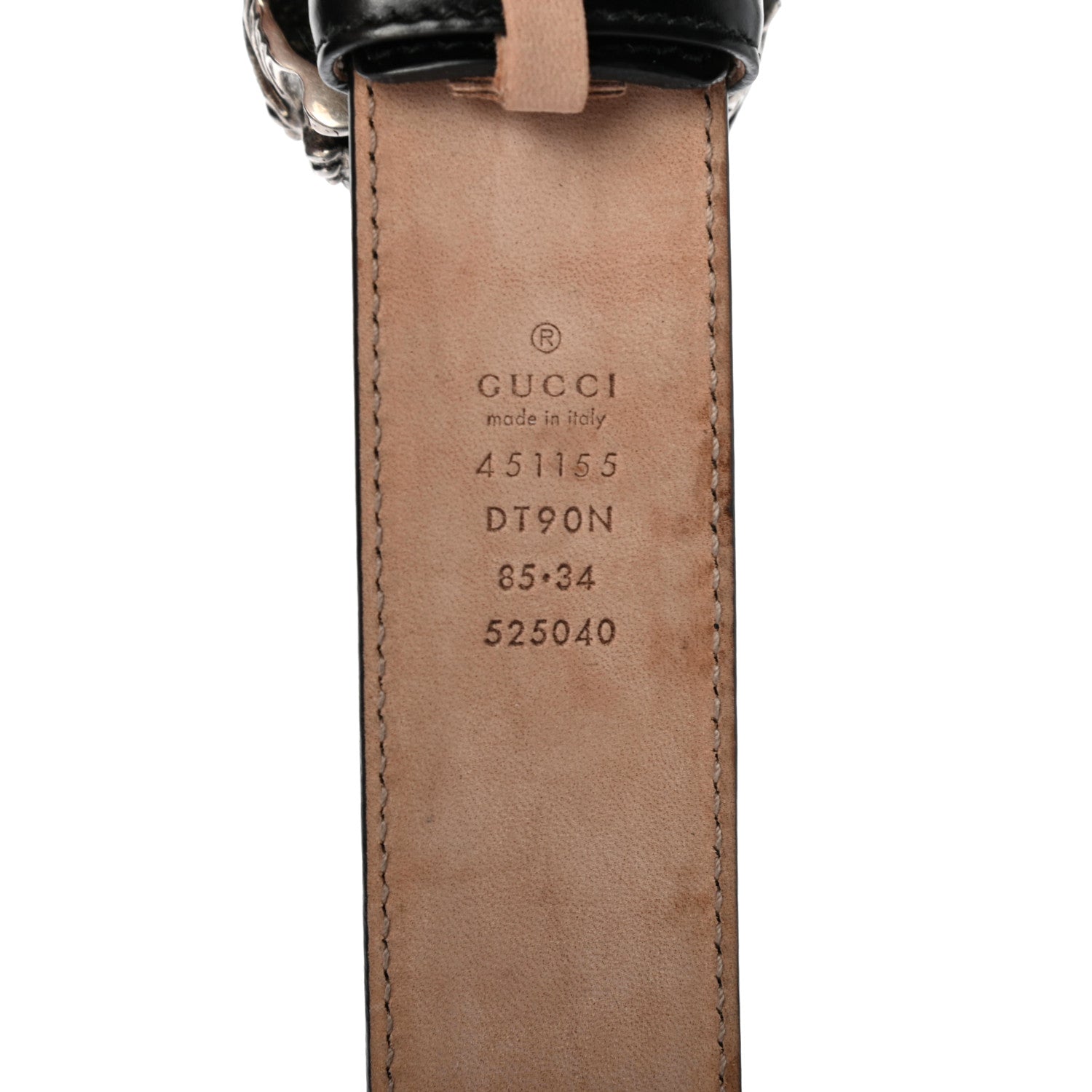 Gucci Lisse Calfskin Dionysus 35mm Belt 85 34 Black 4 of 4