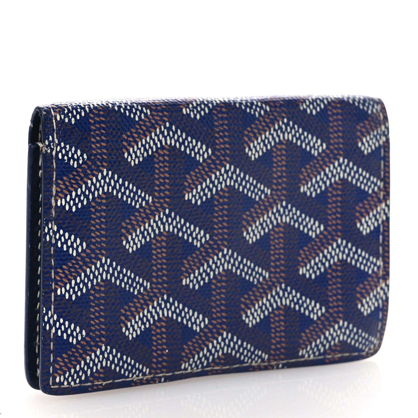Goyardine Business Card Holder Navy