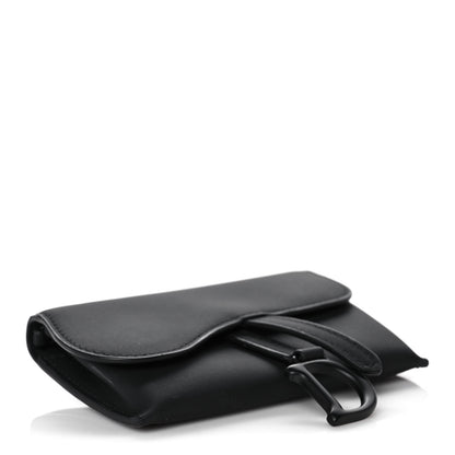 Christian Dior Ultra Matte Calfskin Nano Saddle Chain Pouch Black 4 of 12