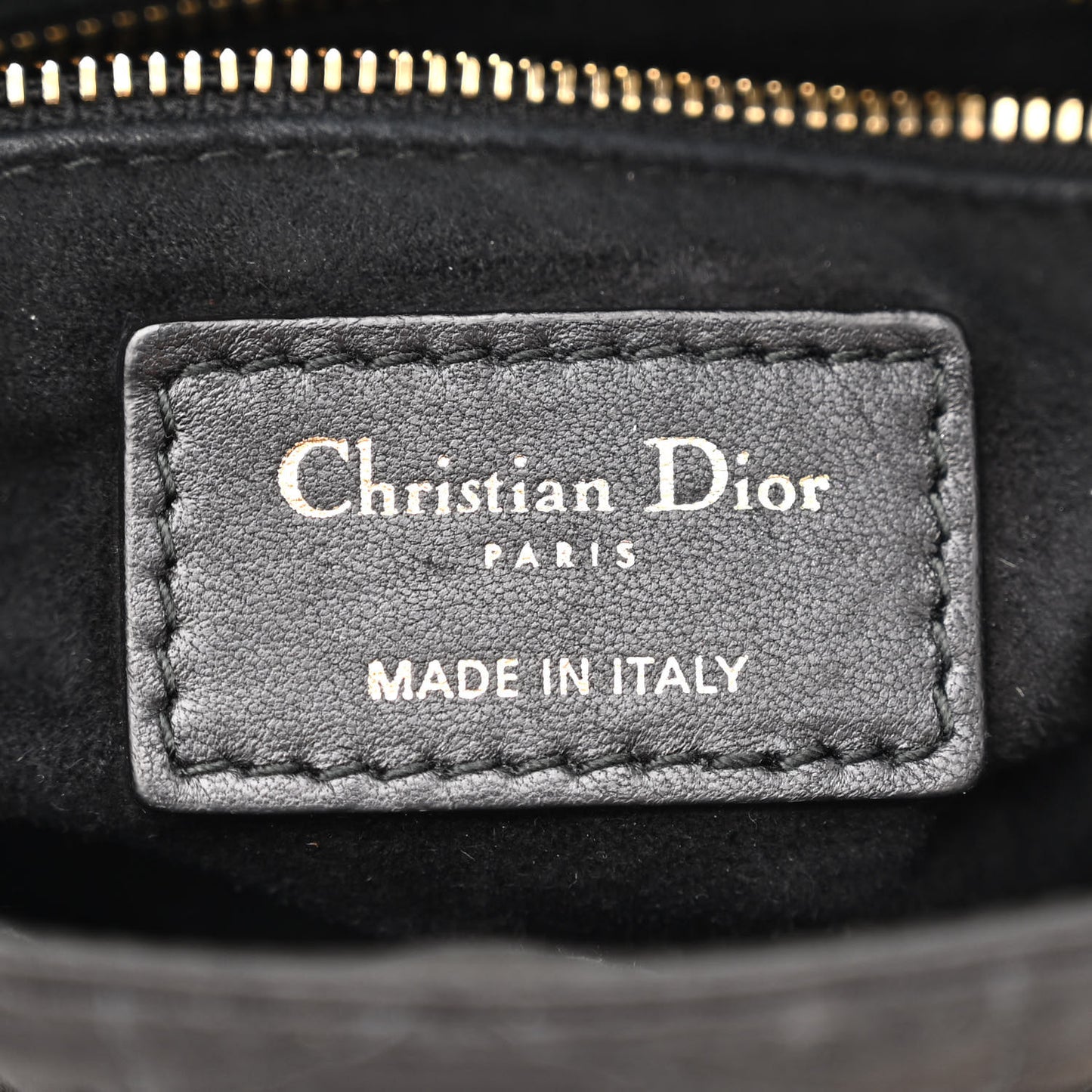 Satin Swarovski Crystal Cannage Mini Lady Dior Black