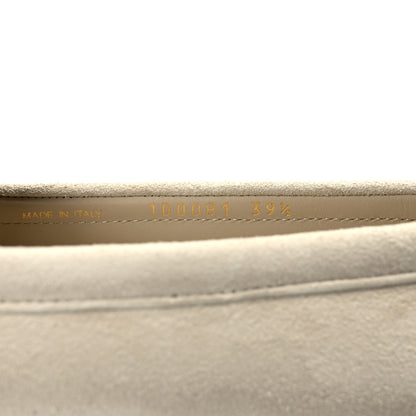 Prada Camoscio Metal Triangle Logo Driving Loafers 39.5 Pomice 8 of 9