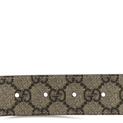 Gucci Supreme Monogram Calfskin Square G 35mm Belt 115 46 Brown 3 of 6