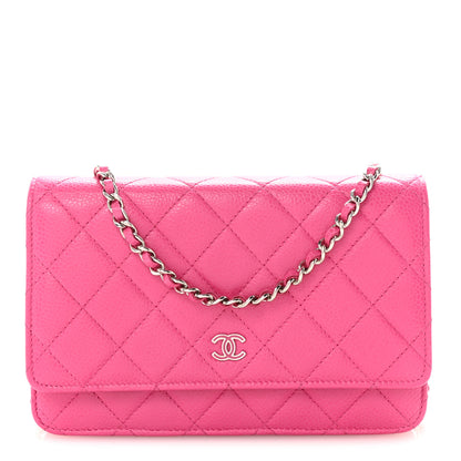 Chanel Caviar Quilted Wallet on Chain WOC Pink 1 of 11
