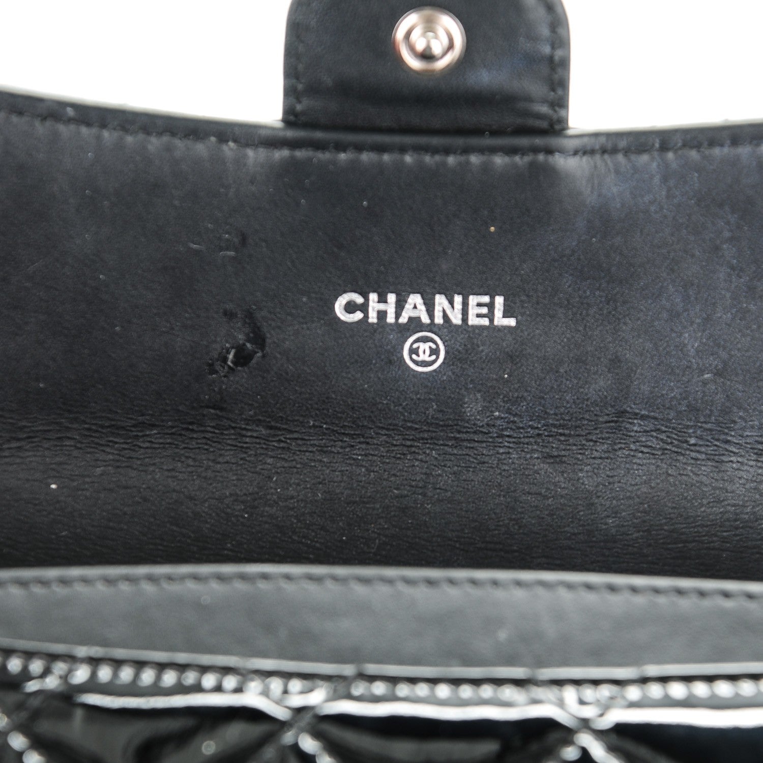 Chanel Patent Calfskin Quilted Small Flap Wallet Black 6 of 8